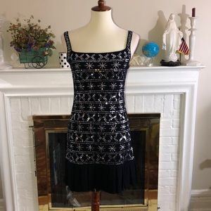IISLI Black Silver small sequin Dress Size S/P